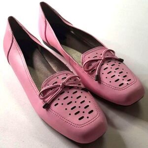 Array Pastel Pink Leather Flats